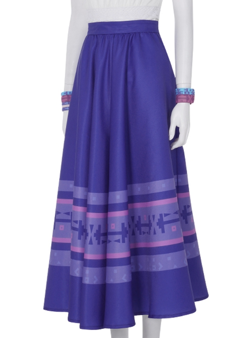 Animated Movie Encanto Luisa Halloween Cosplay Costume Long Skirt