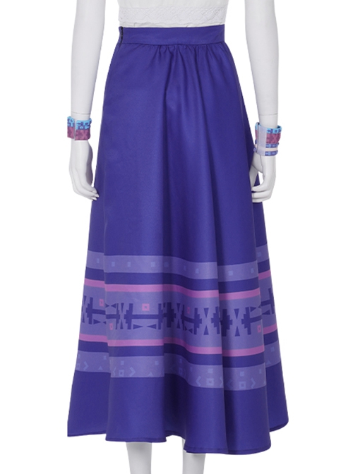 Animated Movie Encanto Luisa Halloween Cosplay Costume Long Skirt