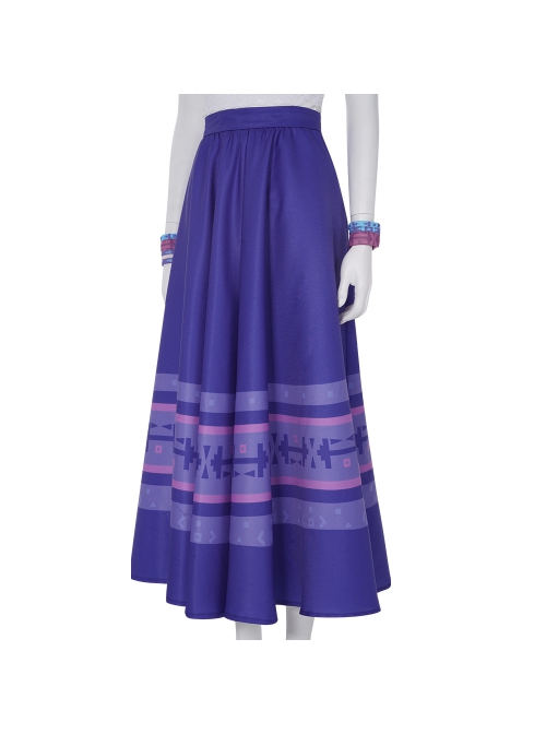 Animated Movie Encanto Luisa Halloween Cosplay Costume Long Skirt