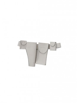 Game Star Wars Padme Amidala Queen White Battle Suit Halloween Cosplay Accessories Gray Belt Components