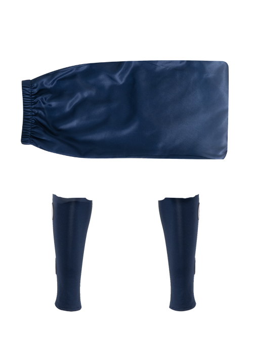 Game Pokemon Legends Arceus Rei Halloween Cosplay Costume Blue Pants And Leg Wrappings