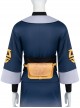 Game Pokemon Legends Arceus Akari Halloween Cosplay Costume Blue Outerwear