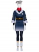 Game Pokemon Legends Arceus Akari Halloween Cosplay Accessories Gray Head Scarf And Red Scarf