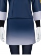 Game Pokemon Legends Arceus Akari Halloween Cosplay Costume Blue Gradient Skirt