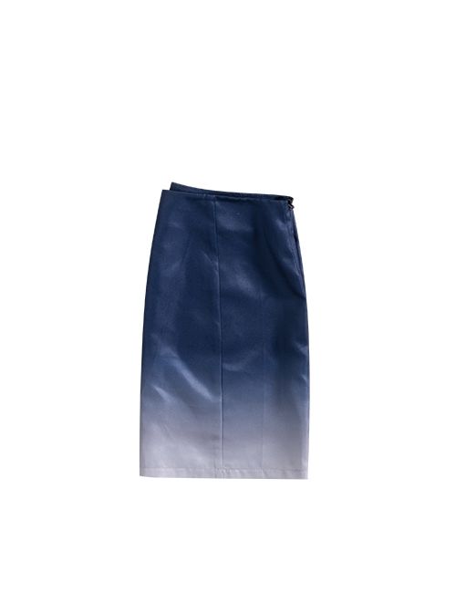 Game Pokemon Legends Arceus Akari Halloween Cosplay Costume Blue Gradient Skirt