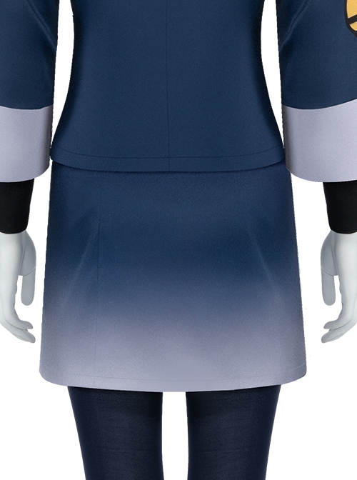 Game Pokemon Legends Arceus Akari Halloween Cosplay Costume Blue Gradient Skirt