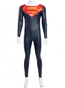DC Comics New Superman Battle Suit Halloween Cosplay Costume Dark Blue Bodysuit
