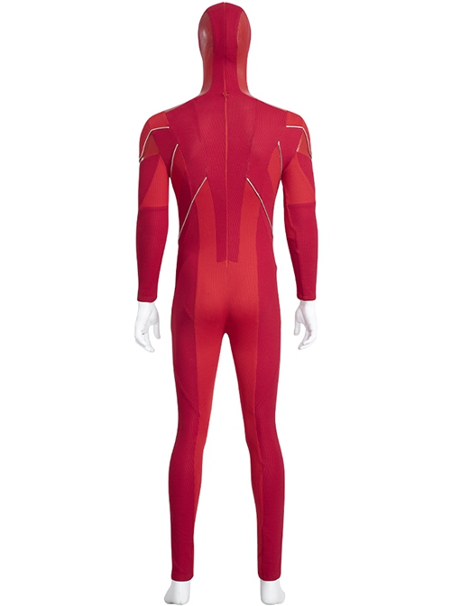 The Flash Season 8 Barry Allen Golden Battle Boots Version Halloween Cosplay Costume Red Bodysuit