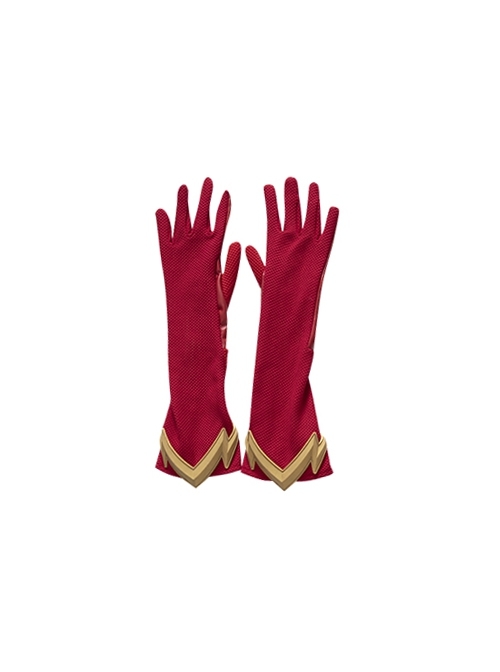 The Flash Season 8 Barry Allen Golden Battle Boots Version Halloween Cosplay Accessories Red Gloves