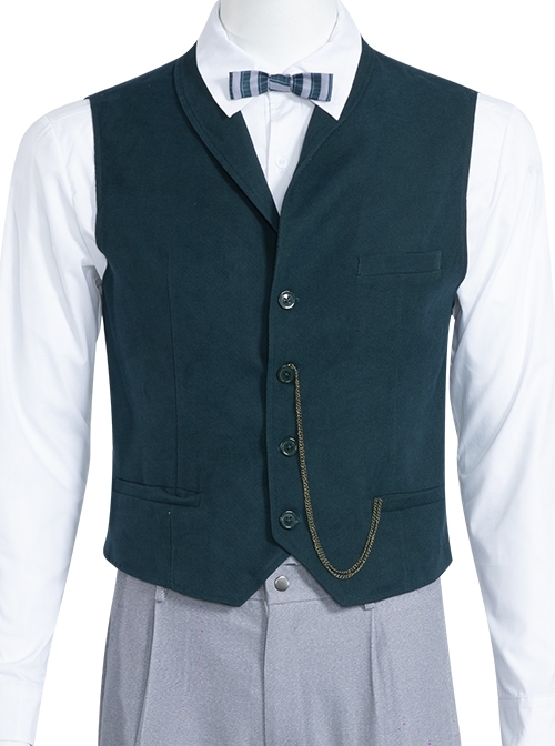 Fantastic Beasts The Crimes Of Grindelwald Newt Scamander Halloween Cosplay Costume Dark Green Vest