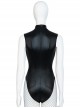 DC Comics Black Canary Halloween Cosplay Costume Black One-Piece Swimsuit