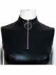 DC Comics Black Canary Halloween Cosplay Costume Black One-Piece Swimsuit