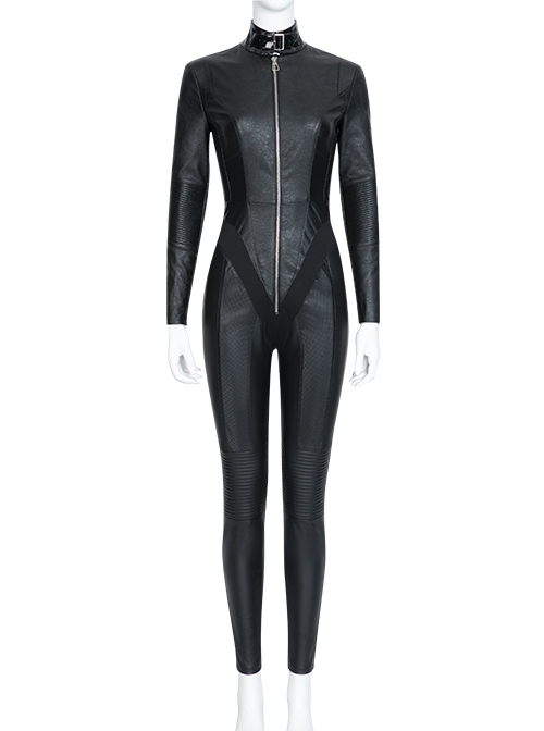 The Batman 2022 Catwoman Selina Kyle Black Battle Suit Halloween Cosplay Costume Black Bodysuit