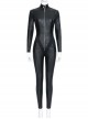 The Batman 2022 Catwoman Selina Kyle Black Battle Suit Halloween Cosplay Costume Black Bodysuit
