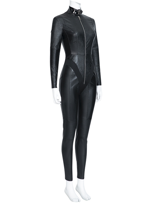 The Batman 2022 Catwoman Selina Kyle Black Battle Suit Halloween Cosplay Costume Black Bodysuit