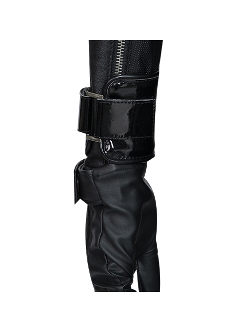 The Batman 2022 Catwoman Selina Kyle Black Battle Suit Halloween Cosplay Accessories Black Gloves And Wrist Guards