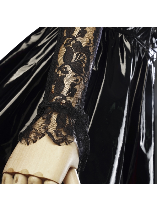 Comics Death Note Misa Amane Halloween Cosplay Costume Black Gothic Leather Dress Full Set