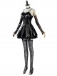 Comics Death Note Misa Amane Halloween Cosplay Costume Black Gothic Leather Dress Full Set