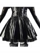 Comics Death Note Misa Amane Halloween Cosplay Costume Black Gothic Leather Dress Full Set
