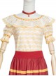 Anime Movie Encanto Dolores Madrigal Halloween Cosplay Costume Yellow Printing Top