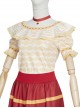 Anime Movie Encanto Dolores Madrigal Halloween Cosplay Costume Yellow Printing Top