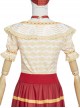 Anime Movie Encanto Dolores Madrigal Halloween Cosplay Costume Yellow Printing Top