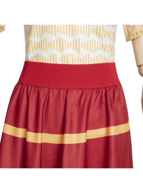 Anime Movie Encanto Dolores Madrigal Halloween Cosplay Costume Red Skirt