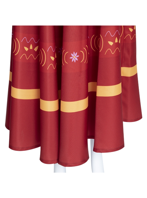 Anime Movie Encanto Dolores Madrigal Halloween Cosplay Costume Red Skirt