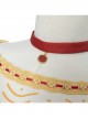 Anime Movie Encanto Dolores Madrigal Halloween Cosplay Accessories Red Headwear And Necklace