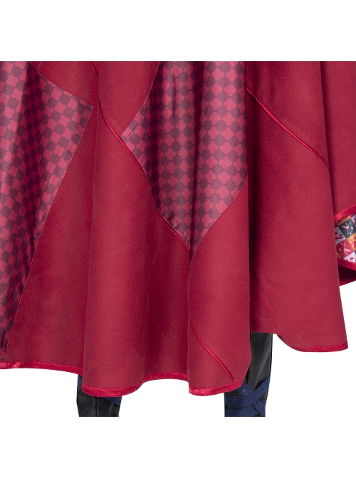 Doctor Strange In The Multiverse Of Madness Stephen Strange Halloween Cosplay Costume Red Cloak