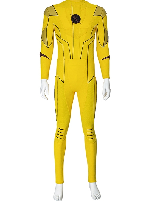 The Flash Season 8 Reverse-Flash Second Version Halloween Cosplay Costume Yellow Bodysuit - Magic Wardrobes The Flash Season 8 Reverse-Flash Second Version Halloween Cosplay Costume Yellow Bodysuit - Magic Wardrobes