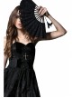 Victorian Retro Royal Black Lace Gothic Lolita Fan