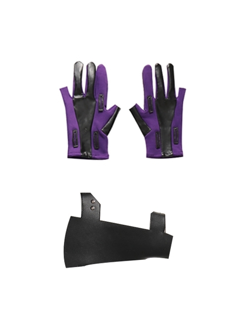 TV Drama Hawkeye Female Version Hawkeye Kate Bishop Battle Suit Halloween Cosplay Accessories Gloves And Left Wrist Guard