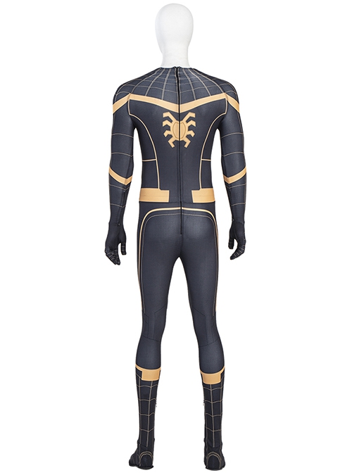 Spider-Man No Way Home Spider-Man Black Battle Suit Halloween Cosplay Costume Black Bodysuit