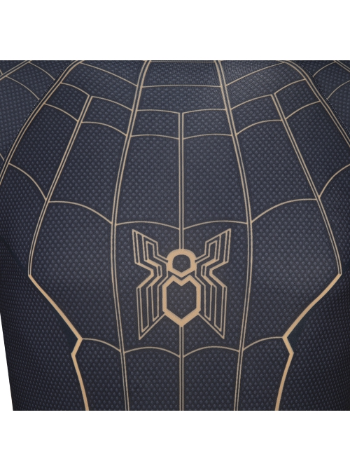 Spider-Man No Way Home Spider-Man Black Battle Suit Halloween Cosplay Costume Black Bodysuit