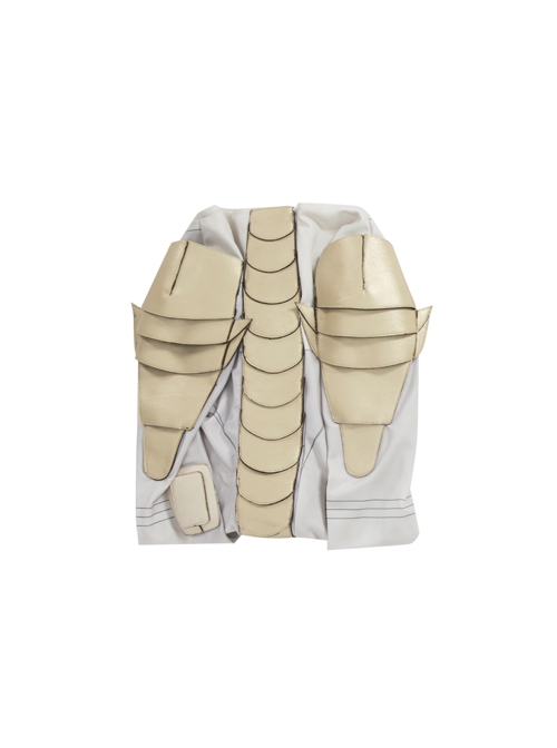Eternals Thena Beige Battle Suit Halloween Cosplay Costume Gray Bodysuit