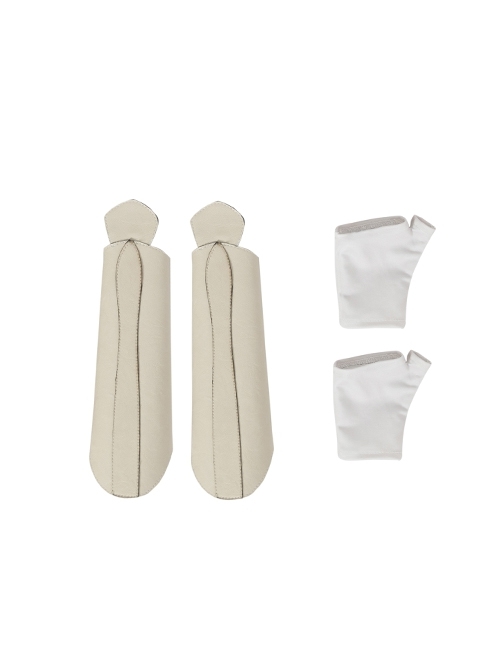 Eternals Thena Beige Battle Suit Halloween Cosplay Accessories Wrist Guards And Gloves