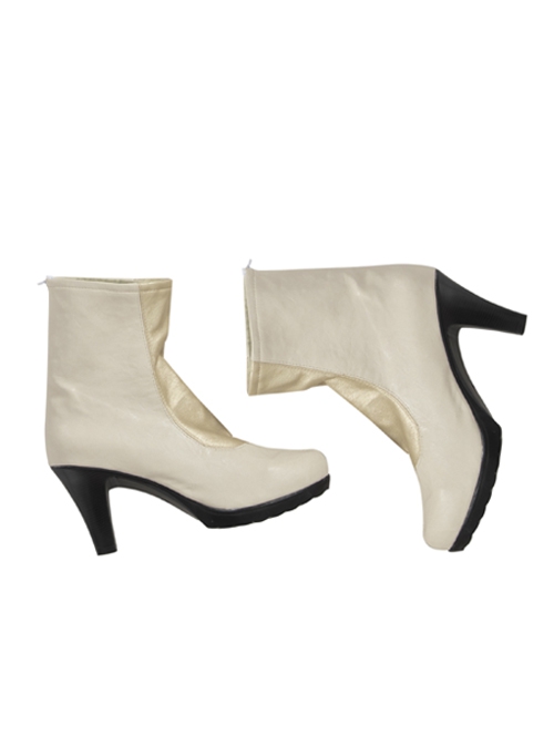 Eternals Thena Beige Battle Suit Halloween Cosplay Accessories Golden High Heel Boots