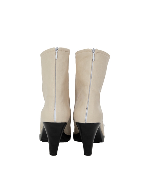 Eternals Thena Beige Battle Suit Halloween Cosplay Accessories Golden High Heel Boots