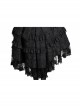 Sexy Gothic Black Lace Strapless Dovetail Dress