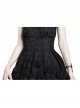 Sexy Gothic Black Lace Strapless Dovetail Dress