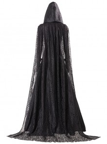 Resident Evil Village Biohazard Village Moth Lady Bela Dimitrescu Halloween Cosplay Costume Black Lace Cloak