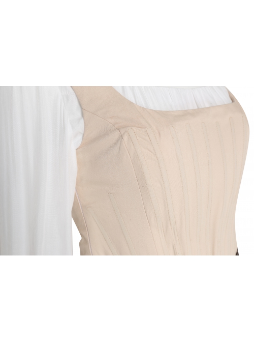 Sony Music Film Cinderella Halloween Cosplay Costume Beige Fishbone Corset Vest