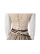 Sony Music Film Cinderella Halloween Cosplay Costume Beige Fishbone Corset Vest