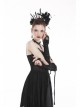 Black Velvet Lace-up Gothic Elegant Long Gloves