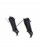Black Velvet Lace-up Gothic Elegant Long Gloves