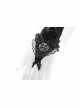 Black Velvet Lace-up Gothic Elegant Long Gloves