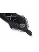 Black Velvet Lace-up Gothic Elegant Long Gloves