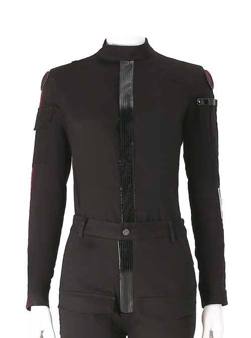 Star Wars Battlefront II Iden Versio Black Suit Halloween Cosplay Costume Black Top