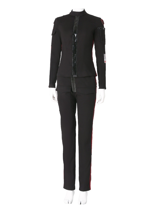 Star Wars Battlefront II Iden Versio Black Suit Halloween Cosplay Costume Black Top